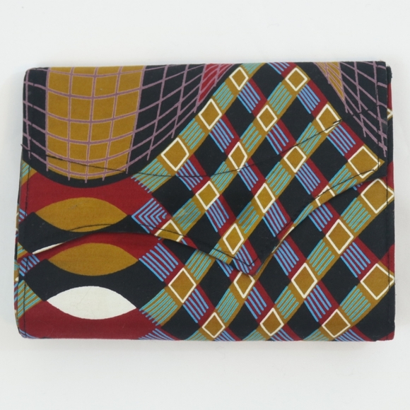 African Ankara Printed Fabric Clutch Bag - Picture 1 of 7